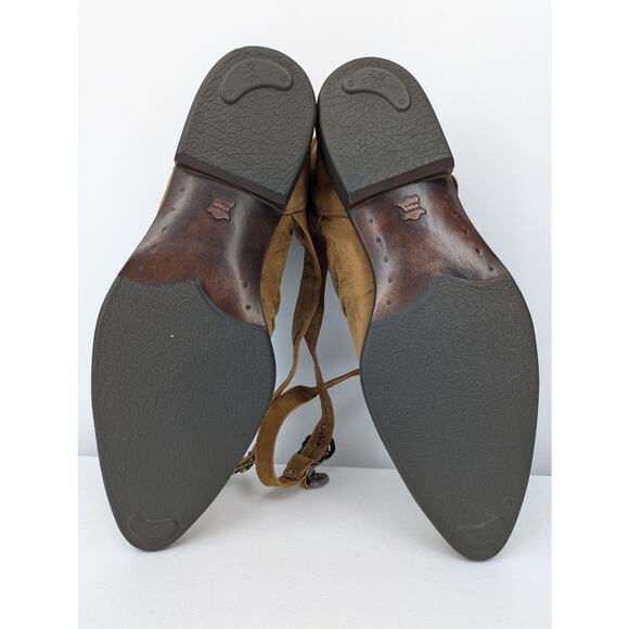 Vintage Zodiac Suede Ankle Boots with Skull Accents Men's Size 13 - Picture 9 of 13